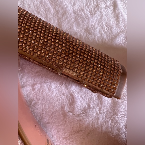 Bella Luna STAN Nude Champagne Bright Rhinestone Chunky Platform Mary Jane Heels - Picture 10 of 16